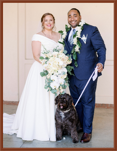 Hana Serves as Best Dog when Andre and Ashley Tie the Knot
